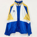古着 used　errea　長袖トラックジャケット　フルジップジャージ　ワンポイントロゴ　ブルー　青　Lサイズ