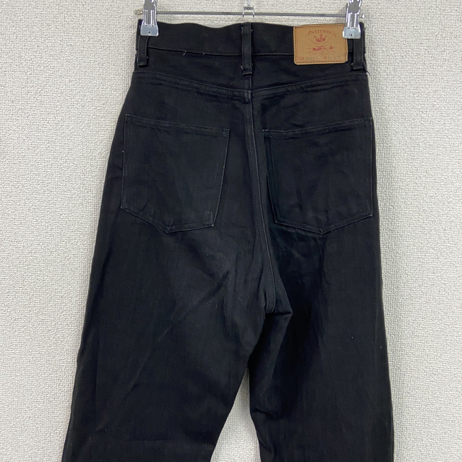 ANATOMICA　デニムパンツ/ジーンズ　スキニーパンツ　ジップフライ　黒　ブラック　W24サイズ