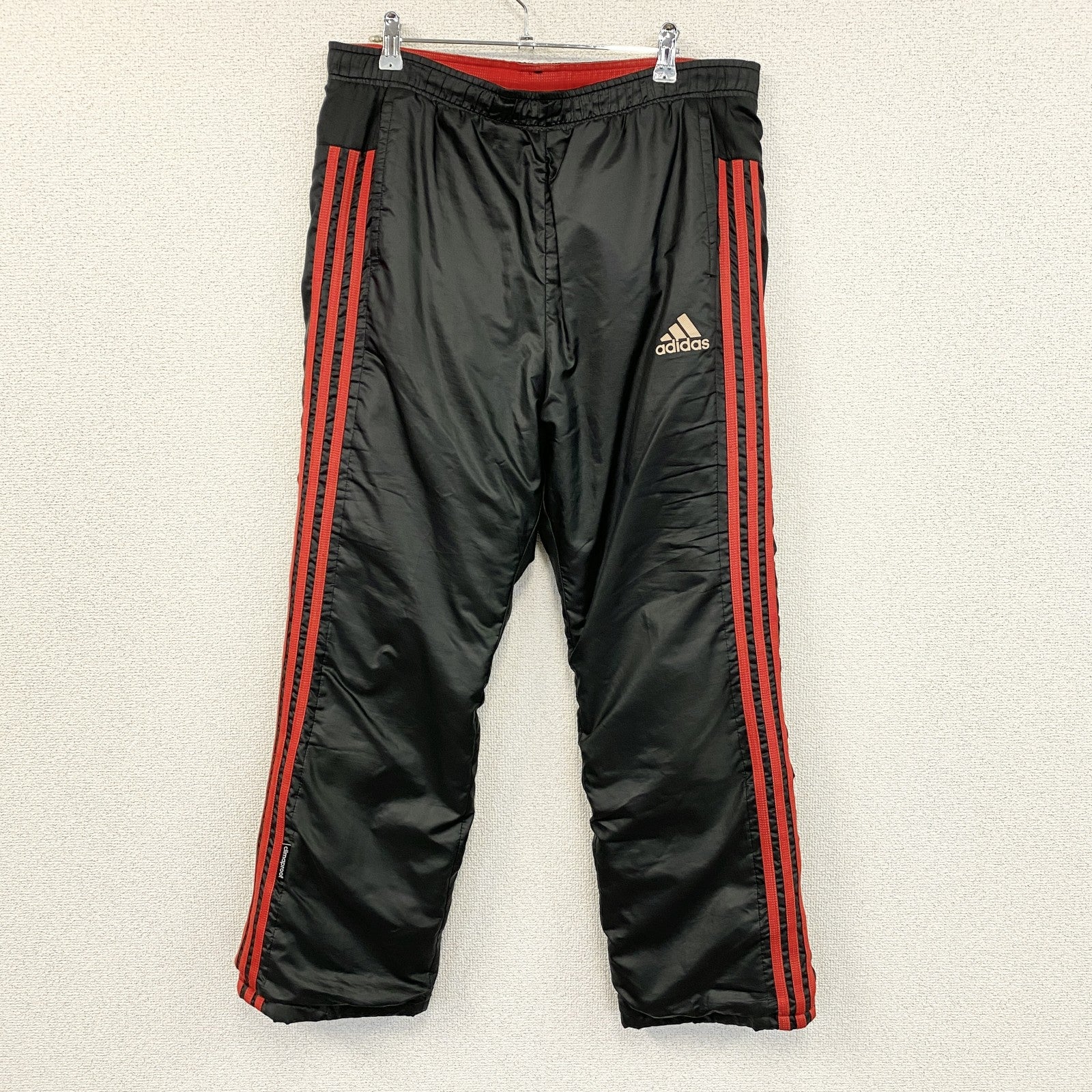 adidas　アディダス　トラックパンツ　ウィンドブレーカーパンツ　黒　ブラック　Lサイズ