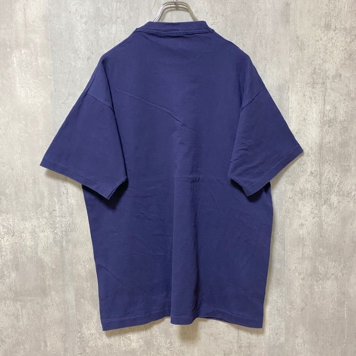 古着 used　90s　MICKEY＆CO　Disney　ディズニー　ミッキー　半袖プリントTシャツ　ネイビー　紺　オーバーサイズ