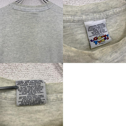 90s　LOONEY TUNES　ルーニー・テューンズ　半袖Tシャツ　シングルステッチ　霜降りグレー　Mサイズ