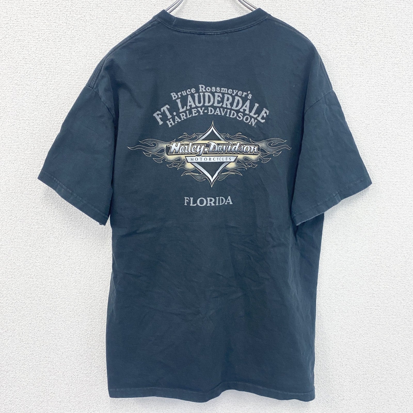 HARLEY DAVIDSON　ハーレーダビッドソン　半袖プリントTシャツ　黒　ブラック　Lサイズ