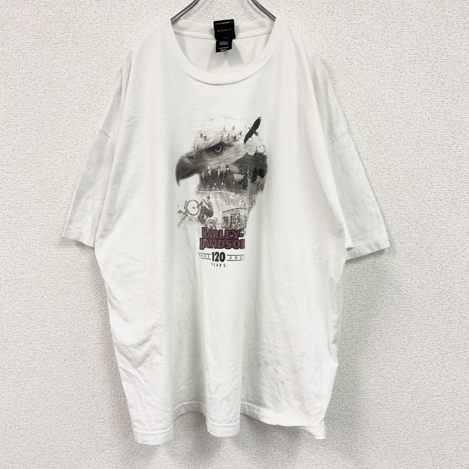 HARLEY DAVIDSON　ハーレーダビッドソン　半袖両面プリントTシャツ　白　ホワイト　3XLサイズ