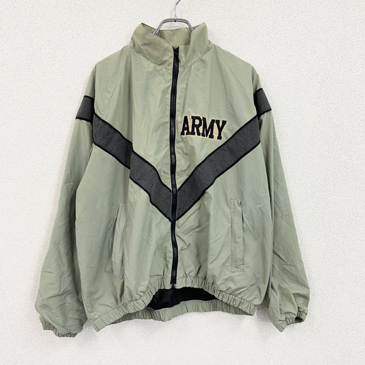 00s　U.S.ARMY　IPFU　トレーニングジャケット　ナイロンジャケット　ミリタリー　ヴィンテージ　カーキ　Mサイズ
