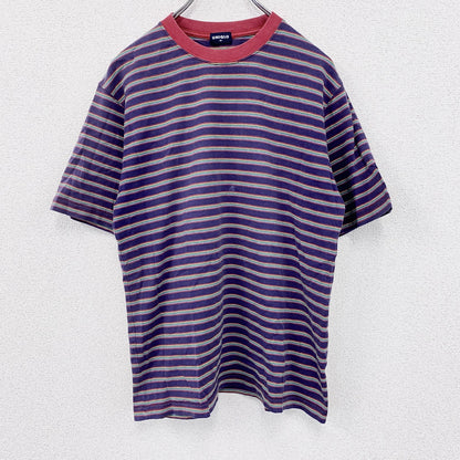 ～00s　OLD UNIQLO　オールドユニクロ　半袖ボーダー柄Tシャツ　リンガーT　ヴィンテージ　マルチカラー　Mサイズ