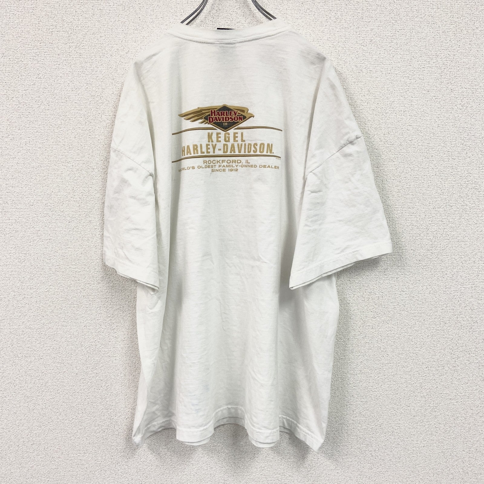HARLEY DAVIDSON　ハーレーダビッドソン　半袖両面プリントTシャツ　白　ホワイト　3XLサイズ