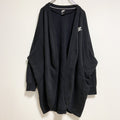 古着 used　NIKE　ナイキ　長袖ロゴプリントカーディガン　ボレロ　黒　ブラック　秋冬服　ビッグシルエット　XLサイズ