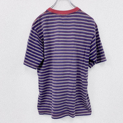 ～00s　OLD UNIQLO　オールドユニクロ　半袖ボーダー柄Tシャツ　リンガーT　ヴィンテージ　マルチカラー　Mサイズ
