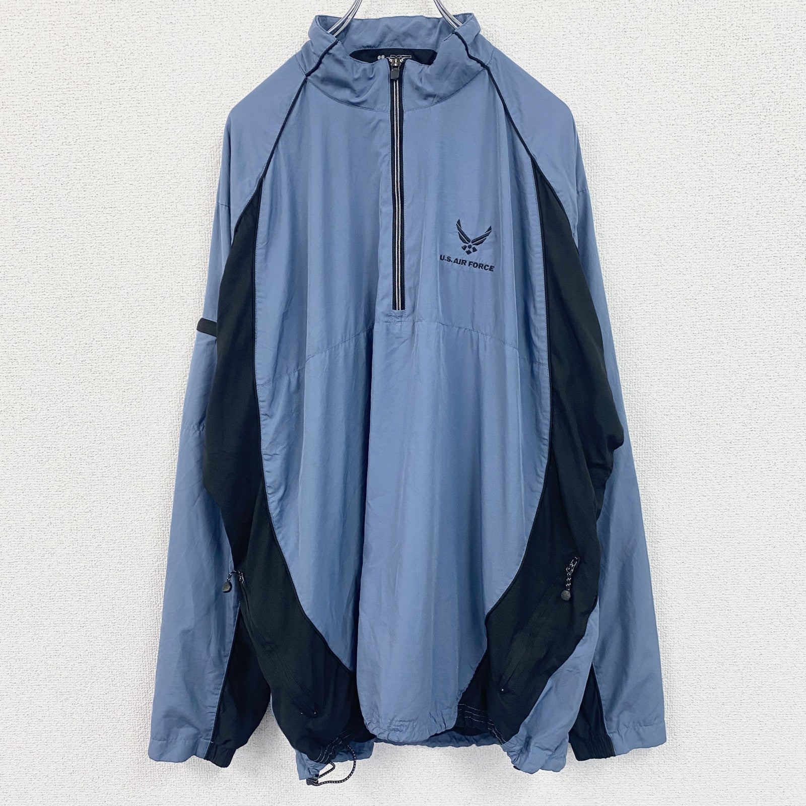 arc　U.S.AIR FORCE　プルオーバージャケット　ハーフジップ　青　ブルー　XLサイズ