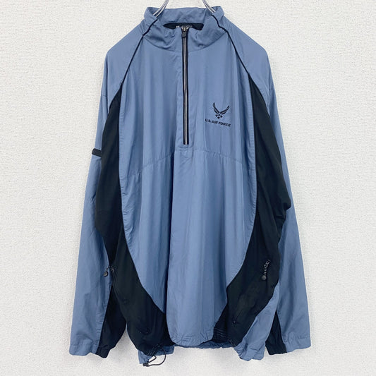 arc　U.S.AIR FORCE　プルオーバージャケット　ハーフジップ　青　ブルー　XLサイズ