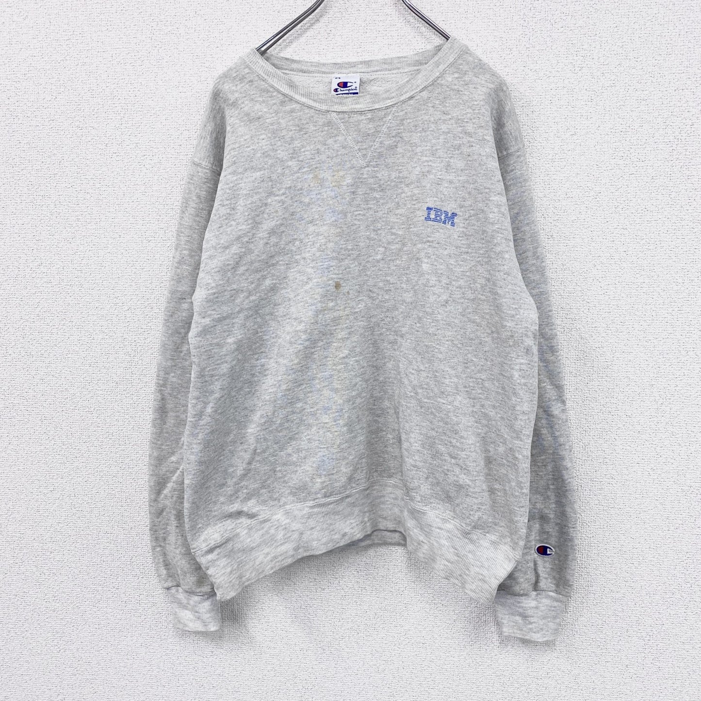 90s　Champion　チャンピオン　IBM　スウェット/トレーナー　前V　ヴィンテージ　グレー　Mサイズ