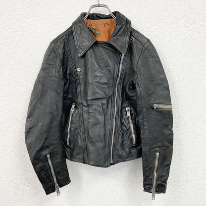 moto sporn　レザージャケット　ダブルライダースジャケット　黒　ブラック