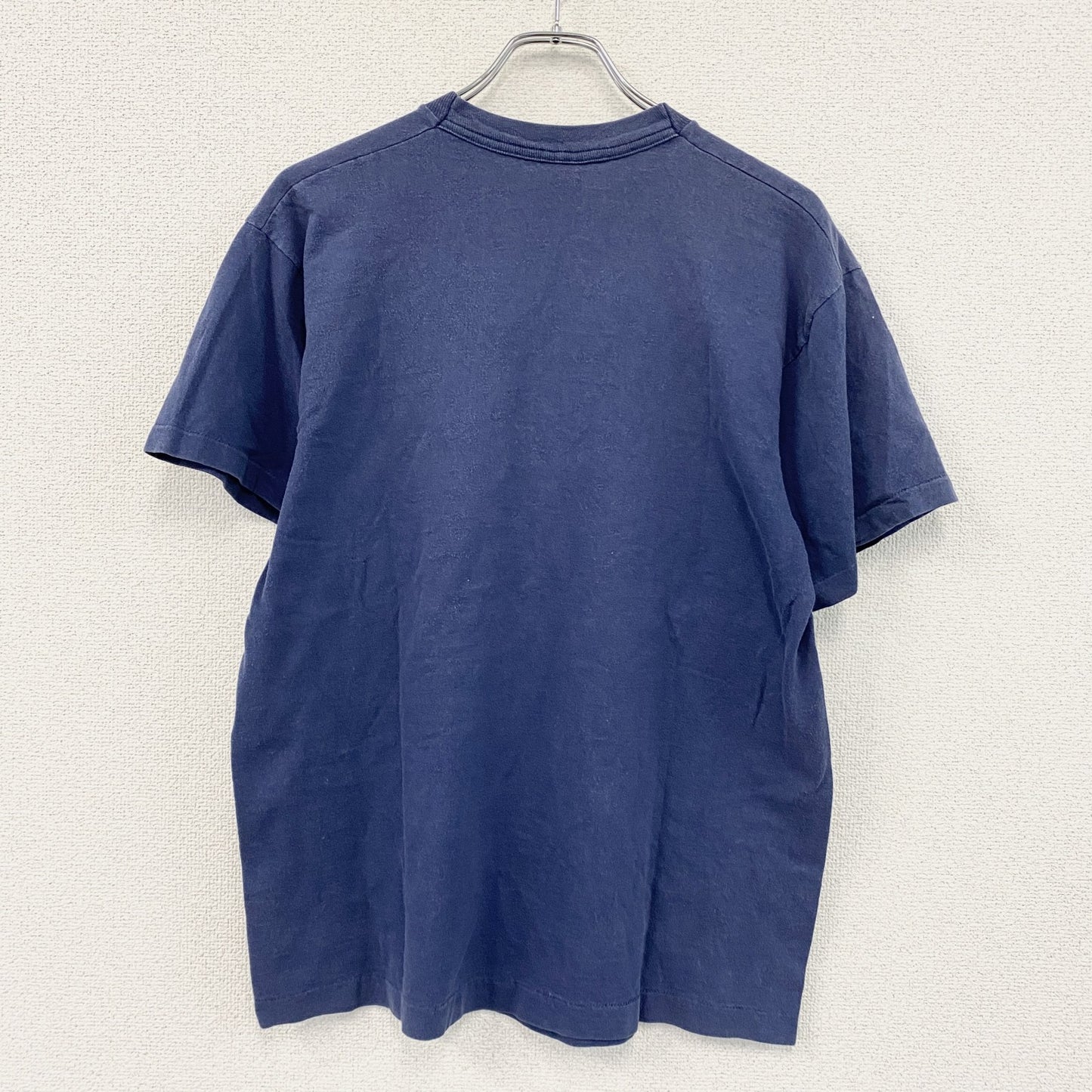 FRUIT OF THE LOOM　フルーツオブザルーム　半袖プリントTシャツ　シングルステッチ　紺　ネイビー　Lサイズ　