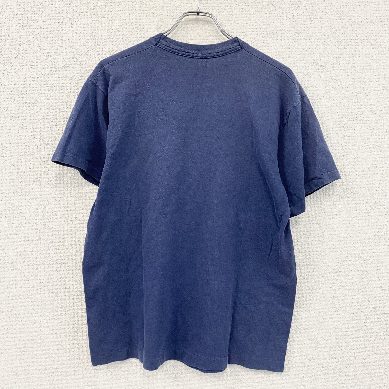 FRUIT OF THE LOOM　フルーツオブザルーム　半袖プリントTシャツ　シングルステッチ　紺　ネイビー　Lサイズ　