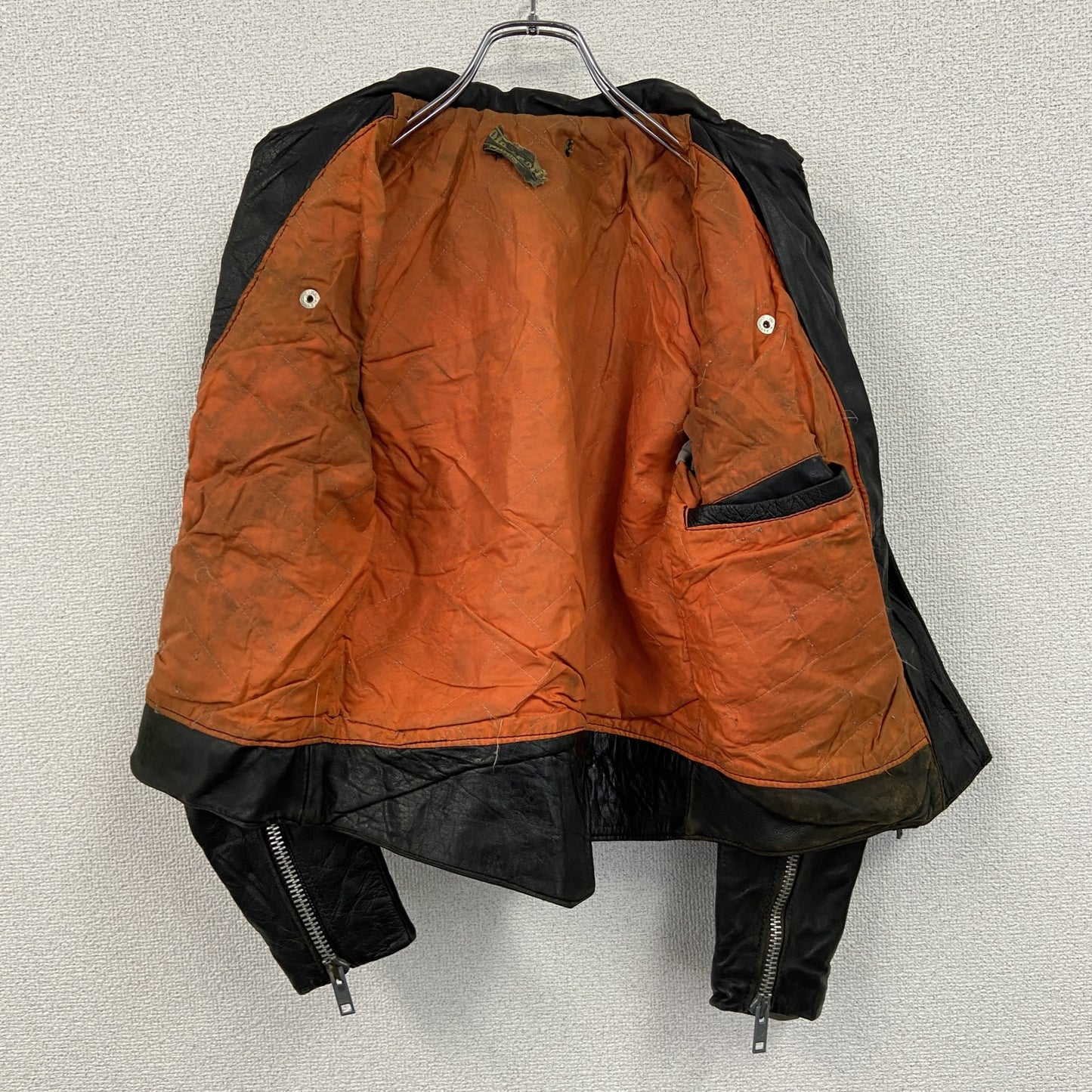 moto sporn　レザージャケット　ダブルライダースジャケット　黒　ブラック