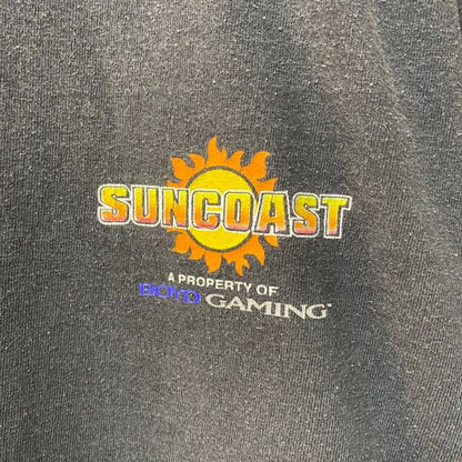 古着 used　SUNCOAST Las Vegas CASINO　半袖プリントTシャツ　ワンポイント　黒　ブラック　XLサイズ
