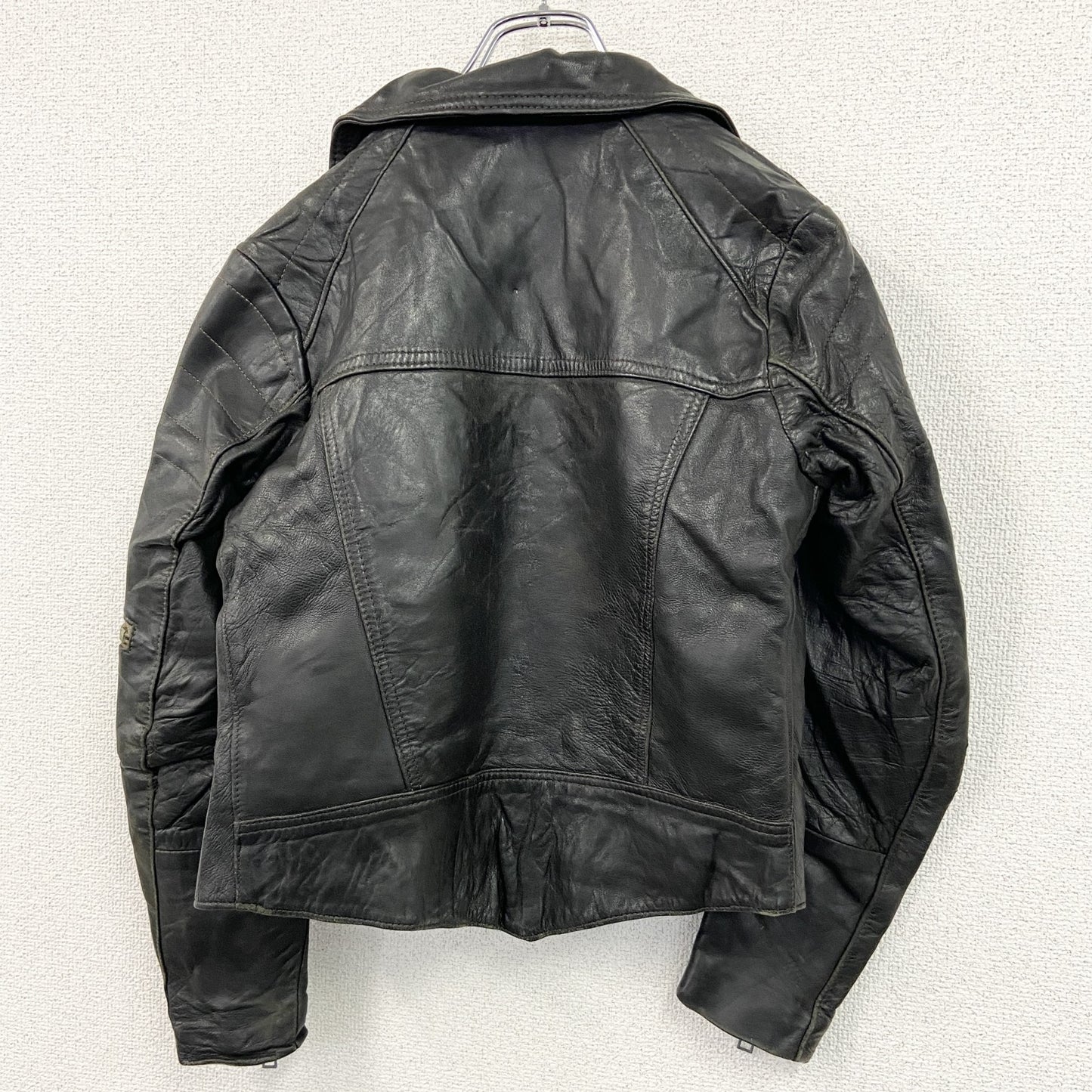 moto sporn　レザージャケット　ダブルライダースジャケット　黒　ブラック