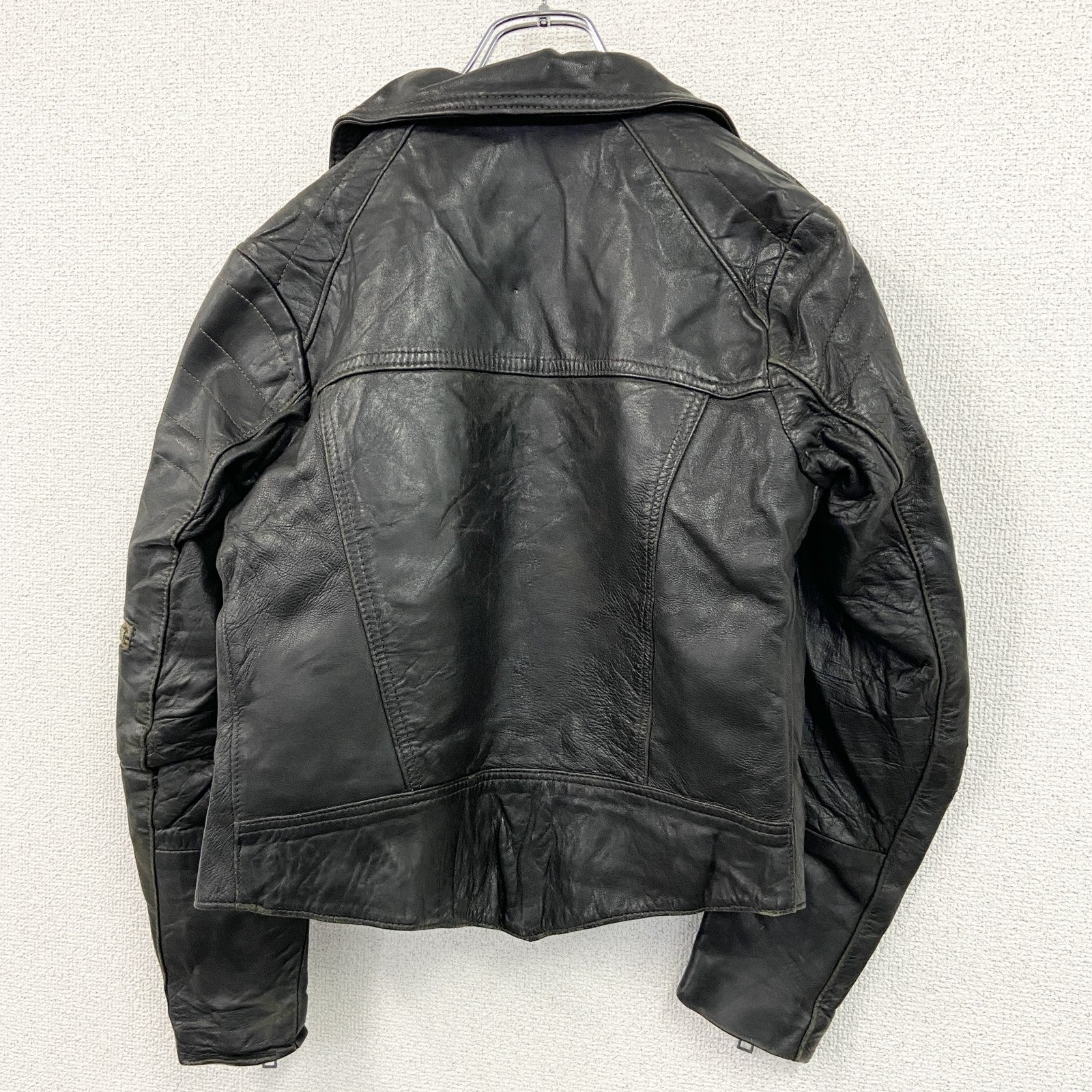 moto sporn　レザージャケット　ダブルライダースジャケット　黒　ブラック