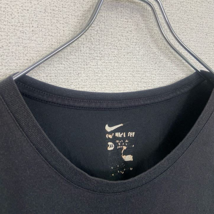古着 used　NIKE　ナイキ　半袖プリントTシャツ　SWOOSH　スウッシュ　黒　ブラック　XLサイズ