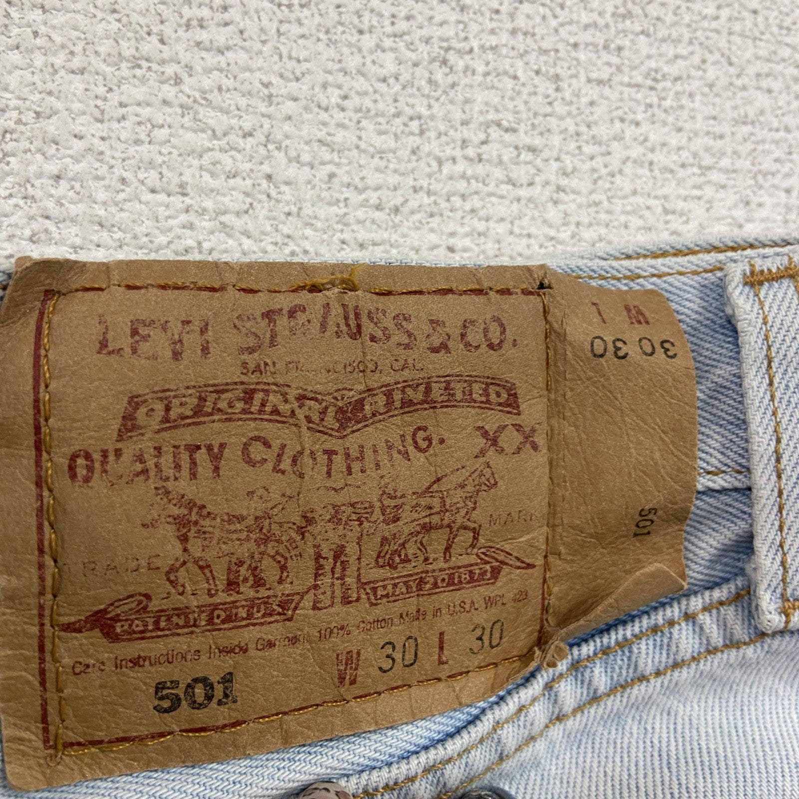 Levi's　リーバイス　501　デニムパンツジーンズ　ボタンフライ　インディゴ　30サイズ
