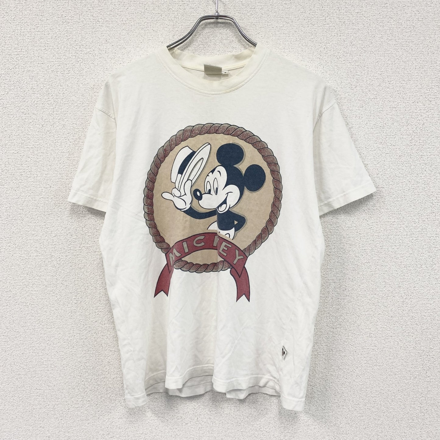 Disney　ディズニー　ミッキーマウス　半袖プリントTシャツ　白　ホワイト　Sサイズ