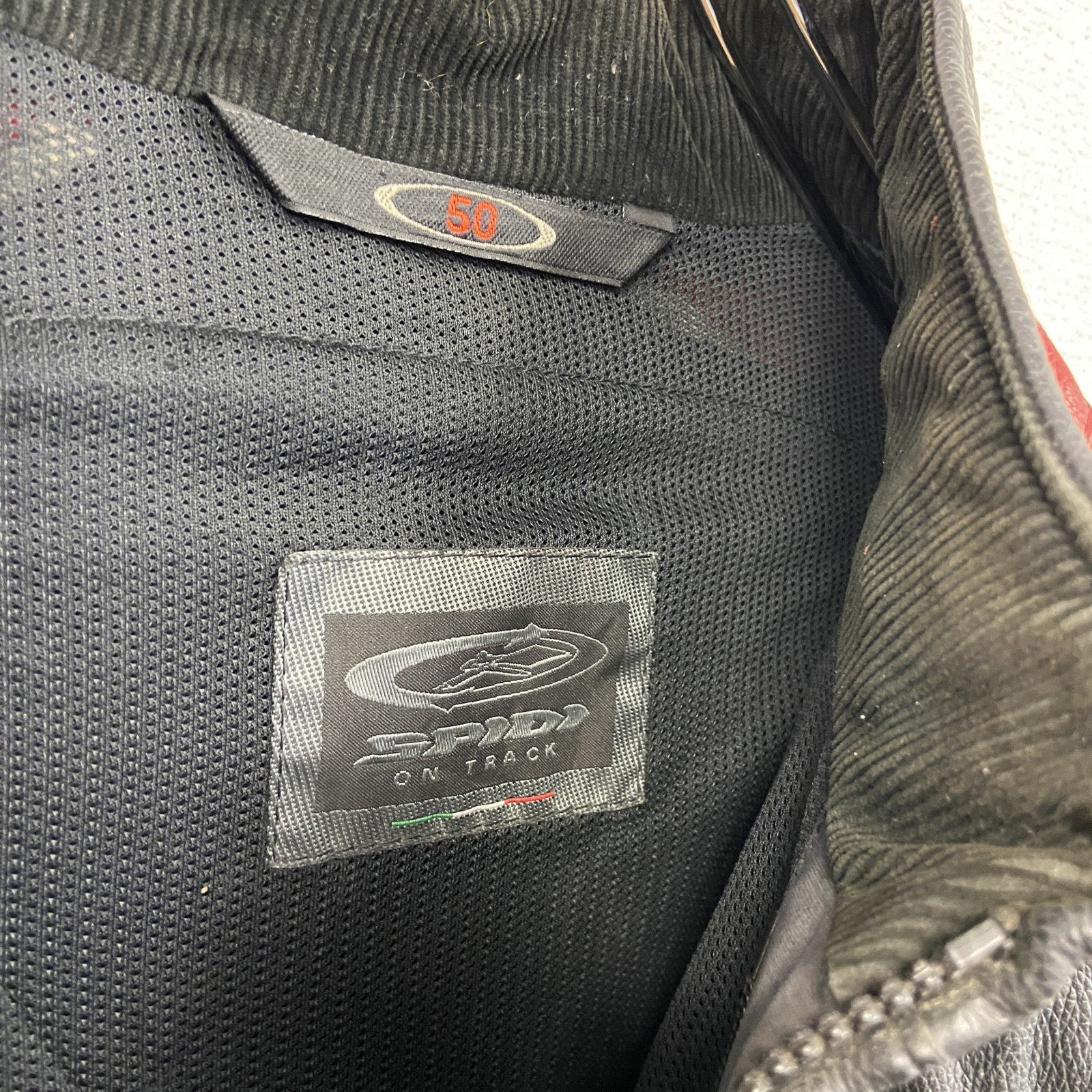 SPIDI　レザージャケット　ライディングジャケット　レーシングスーツ　黒　ブラック　50サイズ