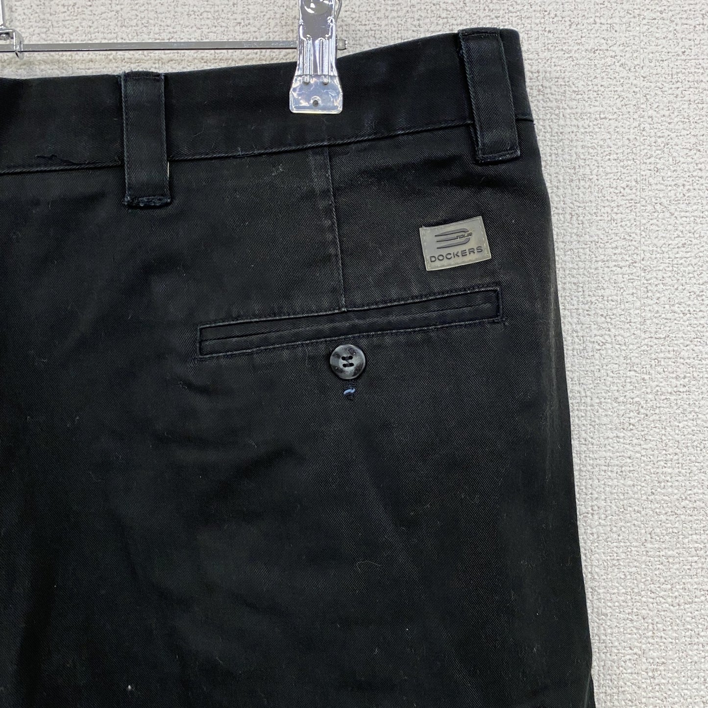 DOCKERS　ドッカーズ　チノパン　タック入り　ジップフライ　黒　ブラック　W36サイズ