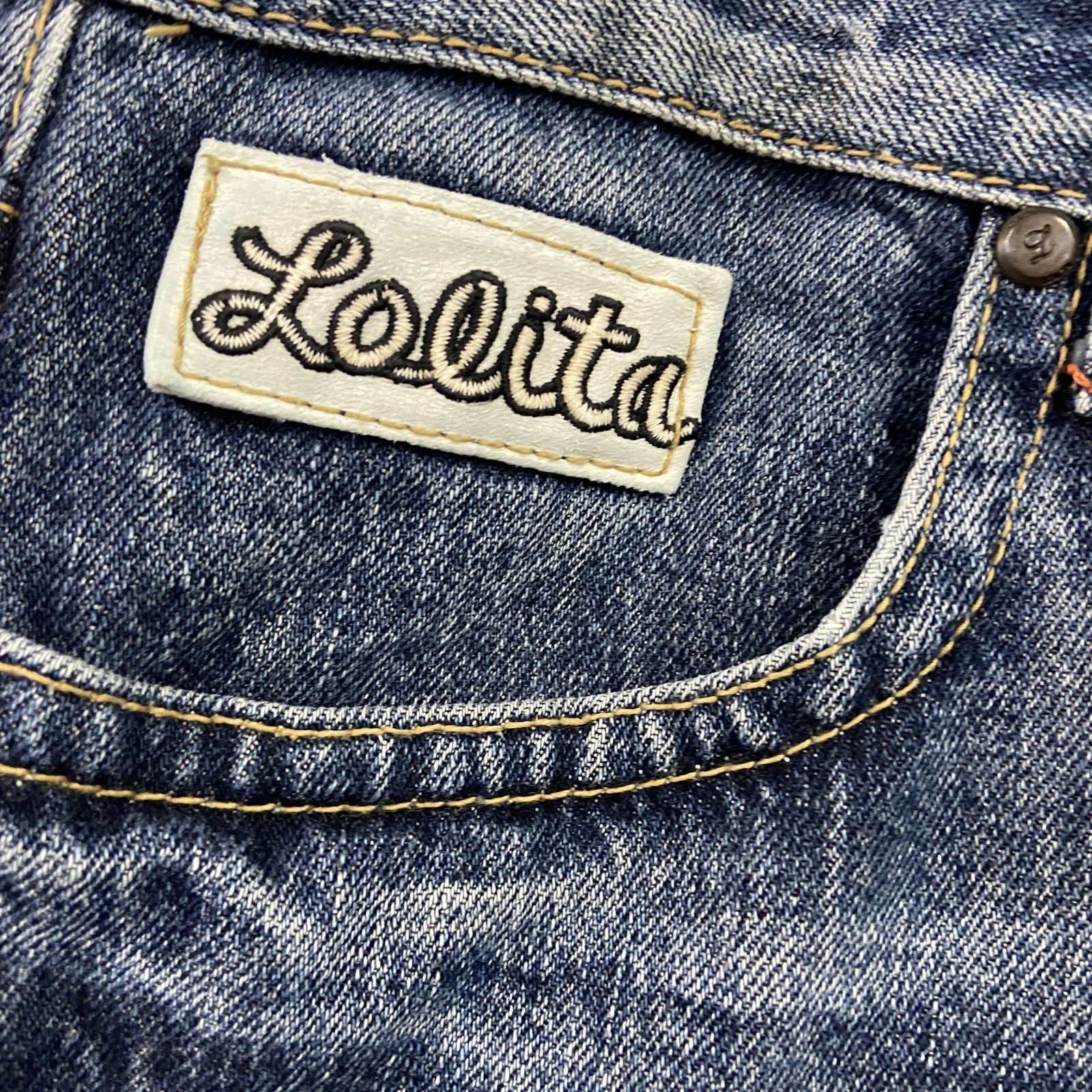 LOLITA　ロリータ　デニムパンツジーンズ　ジップフライ　インディゴ　Lサイズ