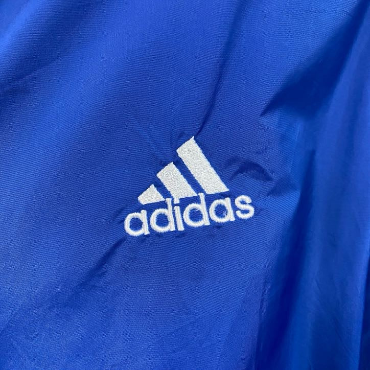 adidas　アディダス　プルオーバーナイロンジャケット　青　ブルー　2XLサイズ