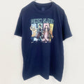 古着 used　鬼滅の刃　DEMON SLAYER　半袖プリントTシャツ　クルーネック　アニメ　紺　ネイビー　Lサイズ