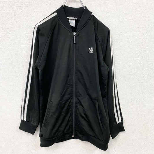 90s～　adidas　アディダス　ATPタイプ　トラックジャケット/ジャージ　トレフォイルロゴ　ヴィンテージ　黒　ブラック　Lサイズ