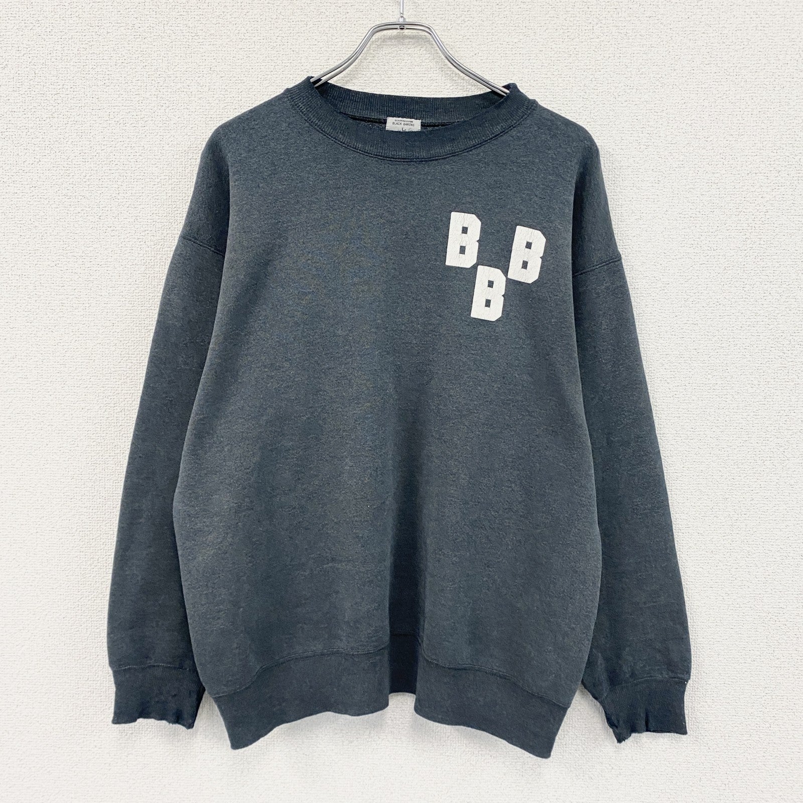 Birmingham Black Barons　バーミングガムブラックバロンズ　スウェット/トレーナー　フェード　黒　ブラック　Lサイズ
