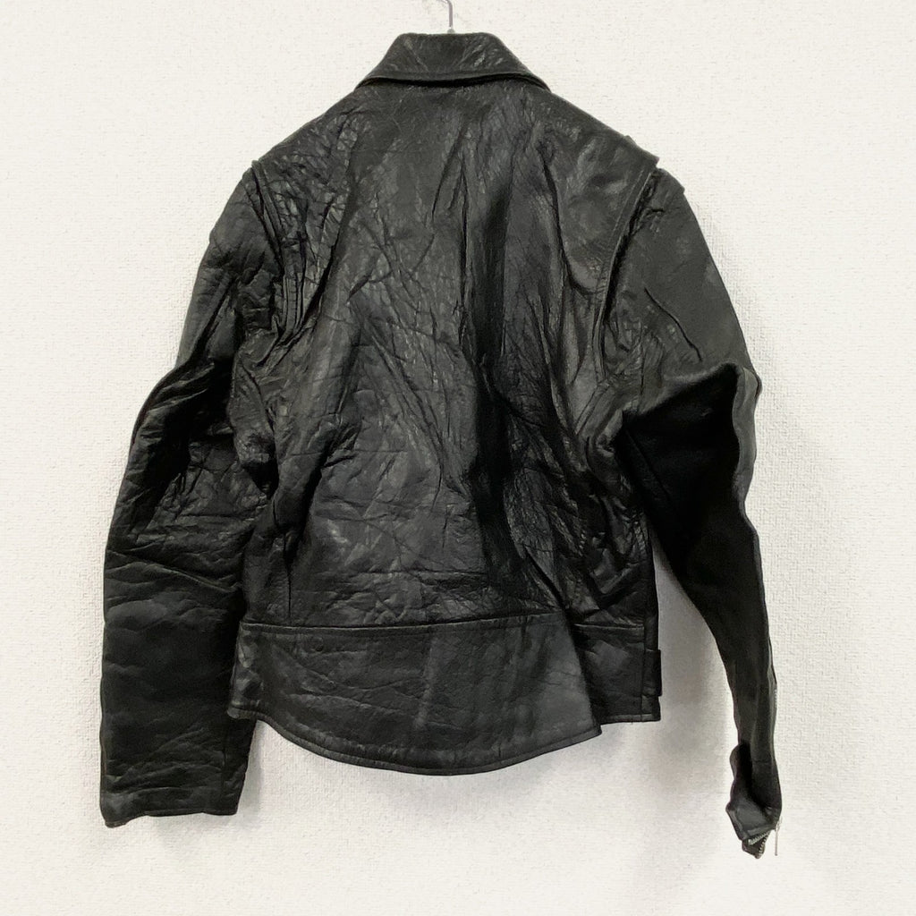master's Leather　レザージャケット　ダブルライダースジャケット　ユーロ　黒　ブラック　42