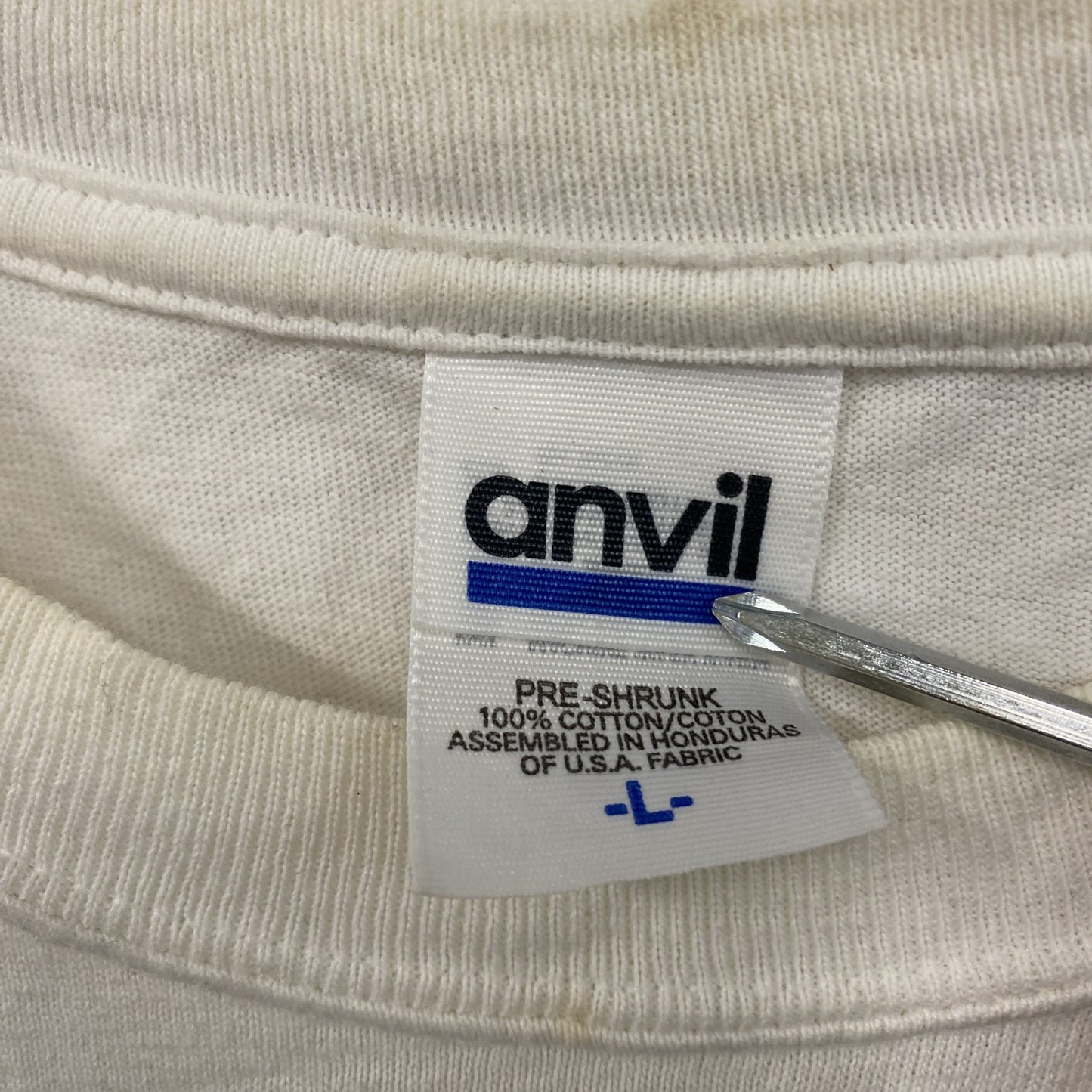 anvil　アンビル　半袖プリントTシャツ　白　ホワイト　Lサイズ