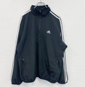 adidas　アディダス　プルオーバージャケット　ハーフジップ　黒　ブラック　Mサイズ