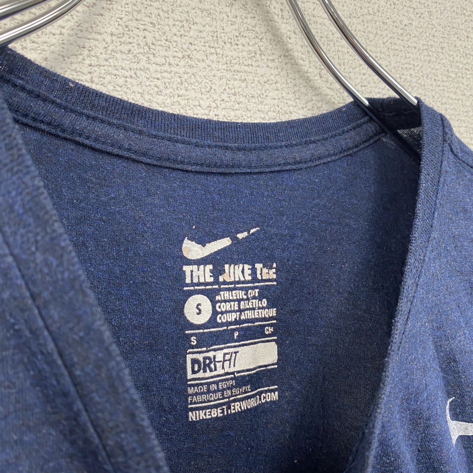 古着 used　NIKE　ナイキ　半袖プリントTシャツ　オリンピック　DRI-FIT　クルーネック　ネイビー　紺　Sサイズ