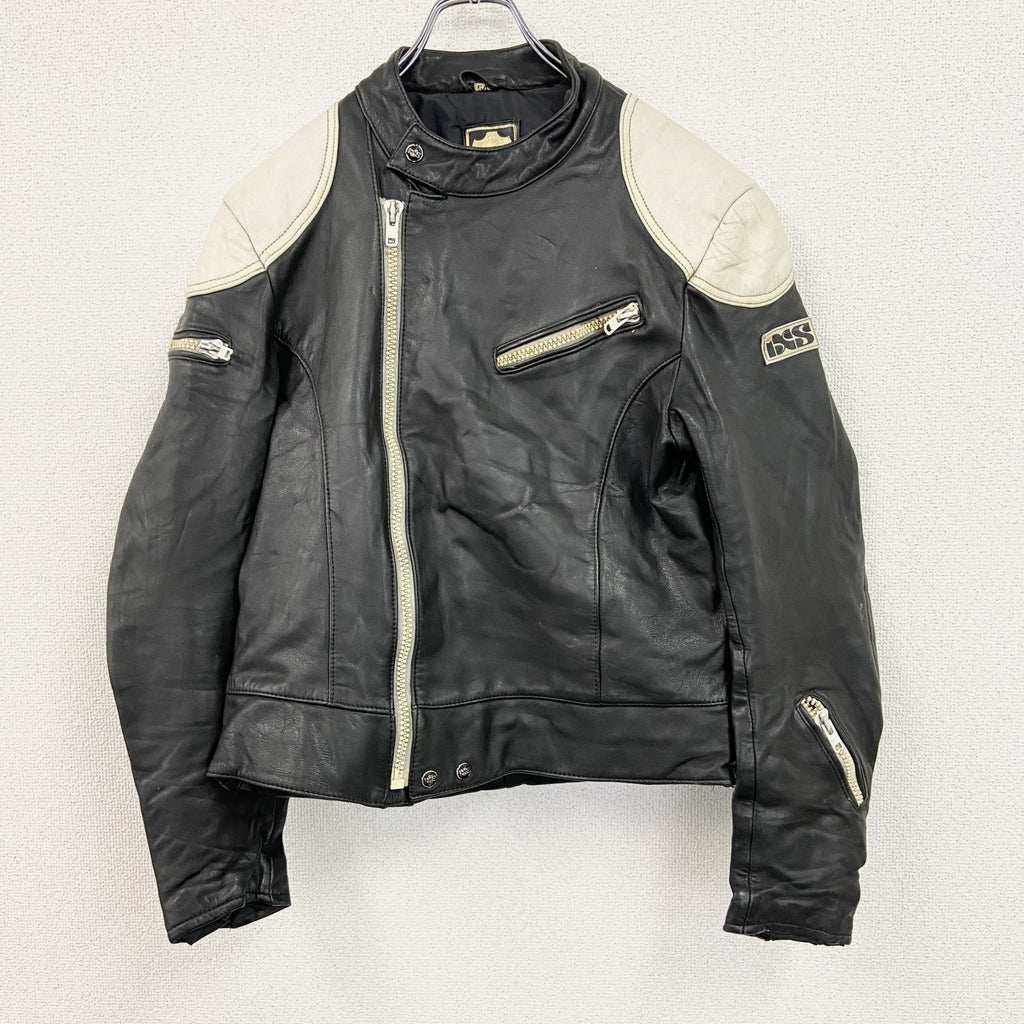 ixs　レザージャケット　シングルライダースジャケット　ユーロ　黒　ブラック　54サイズ