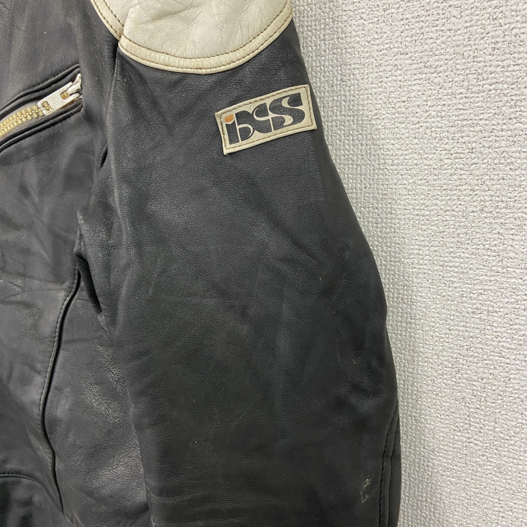 ixs　レザージャケット　シングルライダースジャケット　ユーロ　黒　ブラック　54サイズ