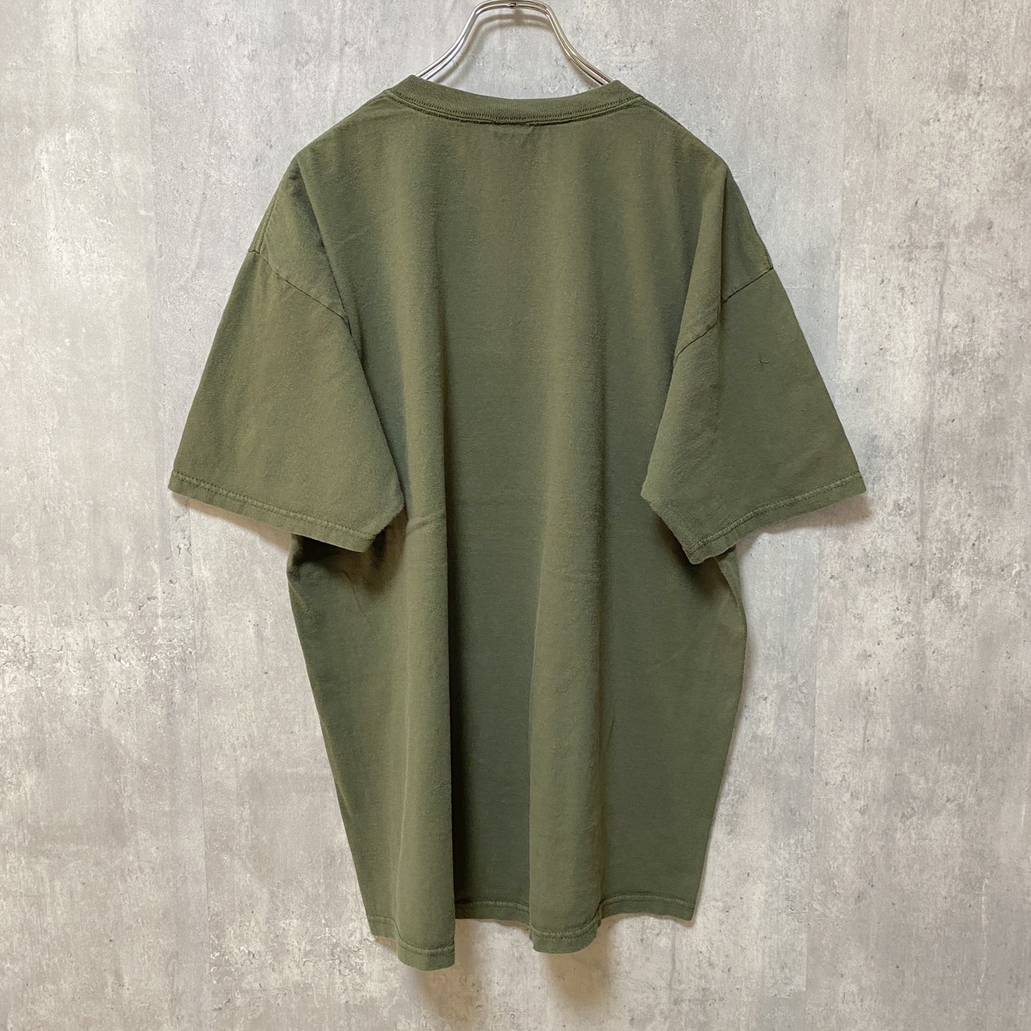 90s～　anvil　アンヴィル　半袖プリントTシャツ　アーチプリント　カプセルプリント　クルーネック　カーキ　XLサイズ