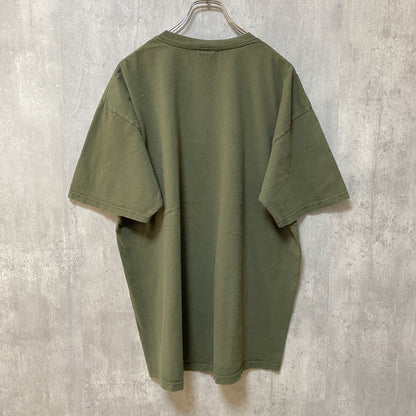 90s～　anvil　アンヴィル　半袖プリントTシャツ　アーチプリント　カプセルプリント　クルーネック　カーキ　XLサイズ