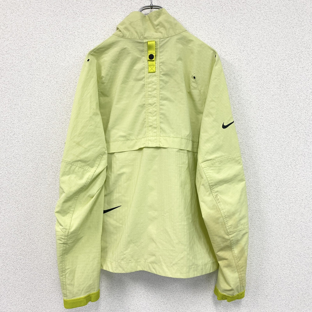 NIKE　ナイキ　プルオーバージャケット　ハーフジップ　スウッシュロゴ　黄色　イエロー　Mサイズ
