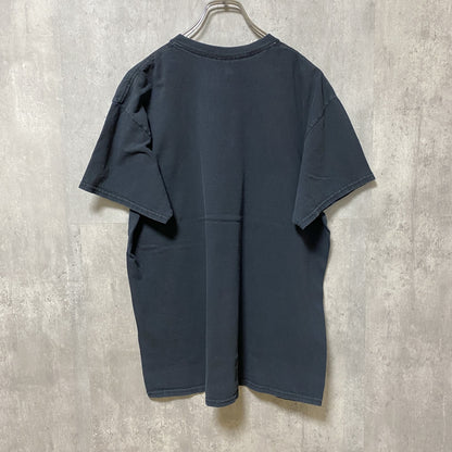 古着 used　GILDAN ギルダン　半袖プリントTシャツ　黒　ブラック　レトロデザイン　クルーネック　Lサイズ