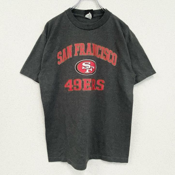 古着 used　NFL TEAM APPAREL　半袖プリントTシャツ　SANFRANCISCO 49ERS　グレー　Mサイズ