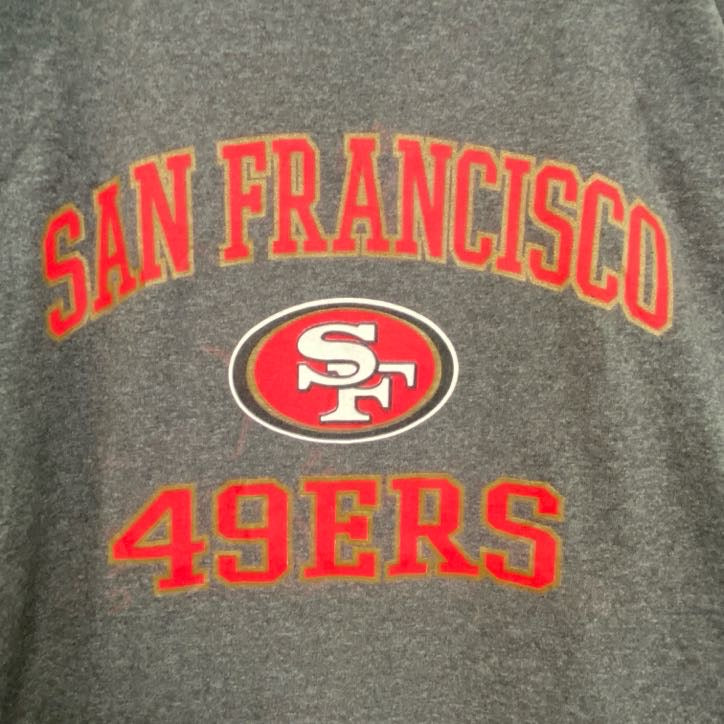 古着 used　NFL TEAM APPAREL　半袖プリントTシャツ　SANFRANCISCO 49ERS　グレー　Mサイズ