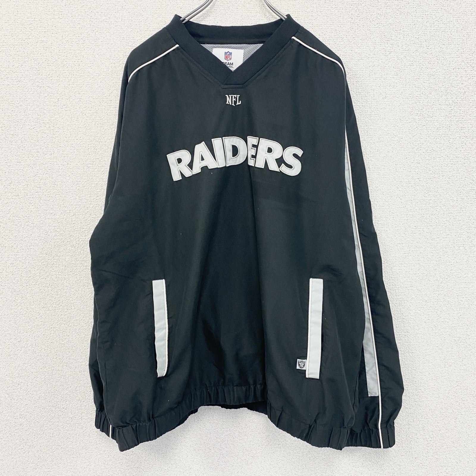 NFL　TEAMAPPAREL　チームアパレル　プルオーバーナイロンジャケット　黒　ブラック　Lサイズ