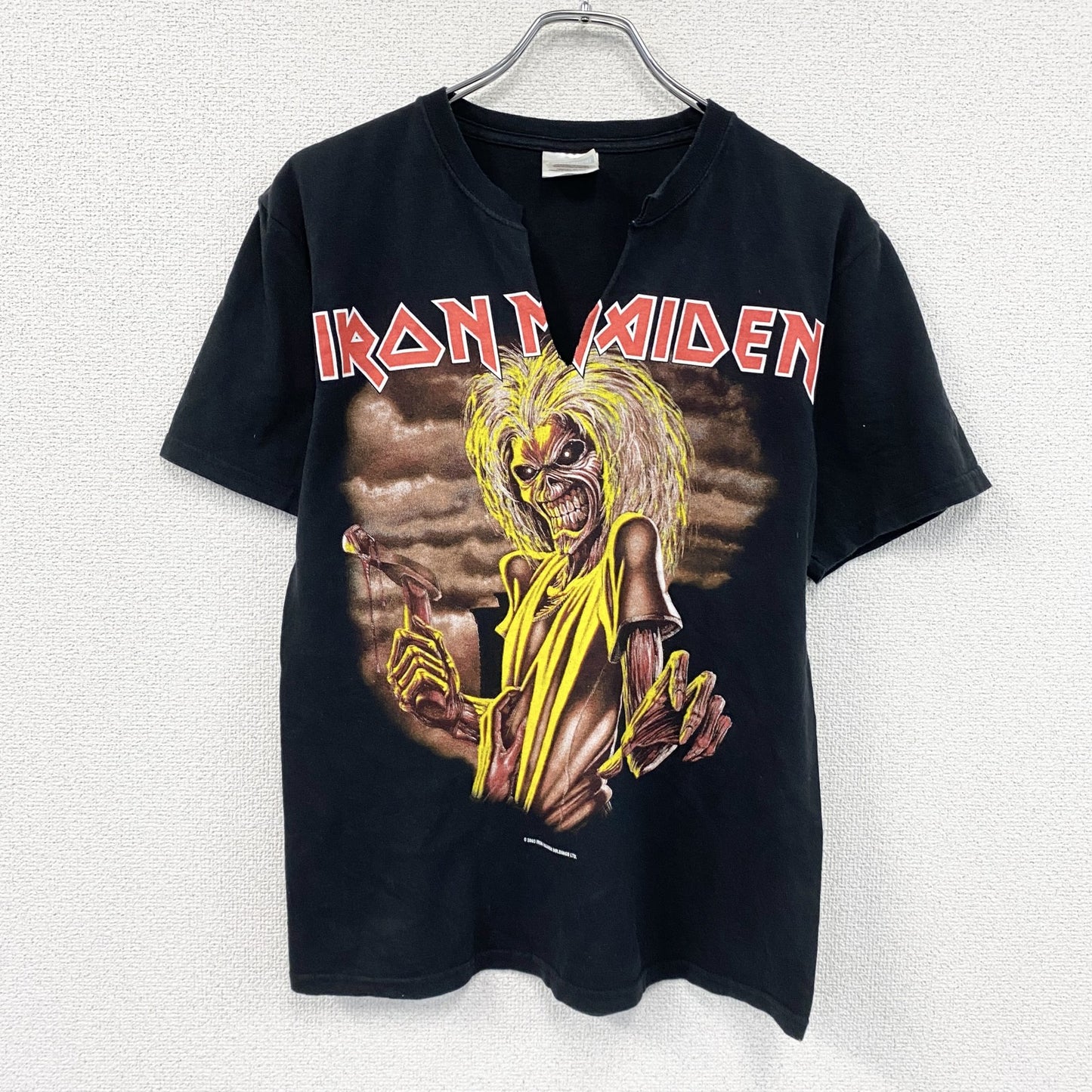 Hanes　ヘインズ　Iron Maiden　アイアンメイデン　半袖プリントTシャツ　バンドT　黒　ブラック　Sサイズ　