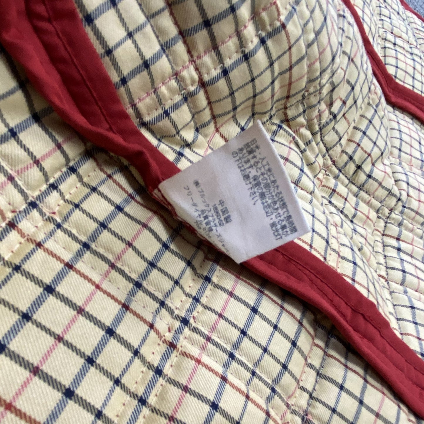 Brooks Brothers　ブルックス ブラザーズ　キルティングジャケット　中綿入り　チェックライナー　レッド