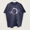WOW　日食　半袖プリントTシャツ　両面プリント　フェード　黒　ブラック　XLサイズ