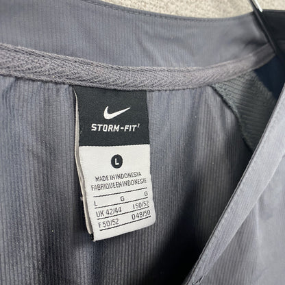 NIKE　ナイキ　プルオーバージャケット　ハーフジップ　スウッシュロゴ　灰色　グレー　Lサイズ