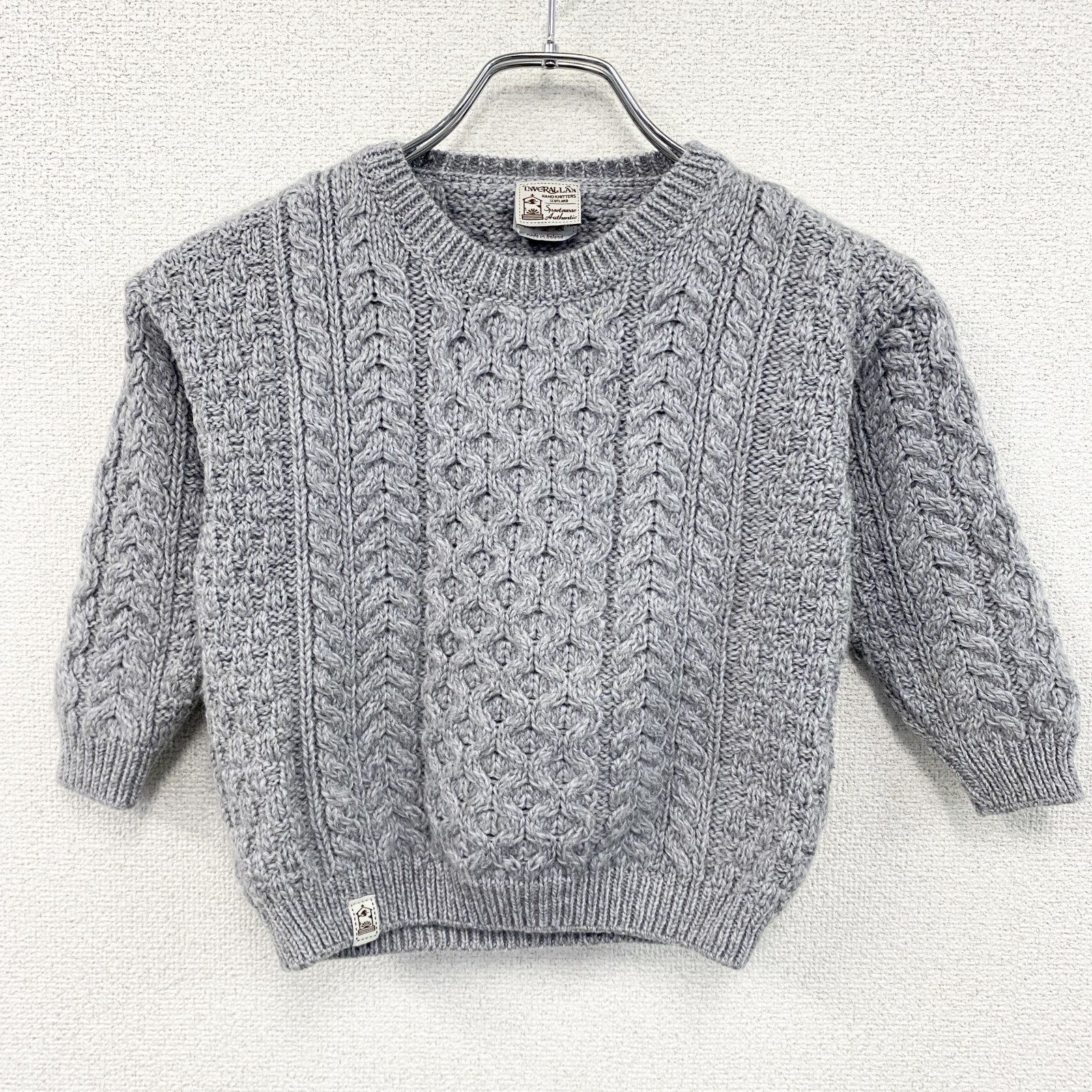 INVERALLAN　インバーアラン　ウールニットセーター　グレー